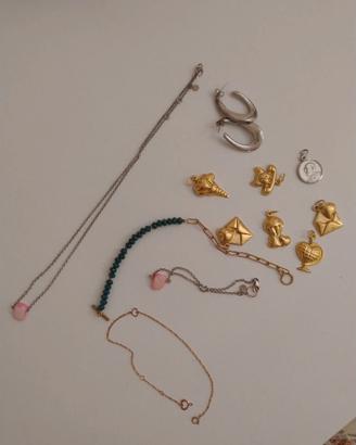 Set gioielli argento  + 1 bracciale oro 750