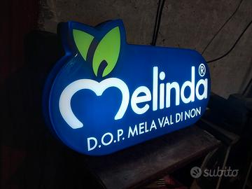 insegna negozio  tabella luminosa melinda hobby