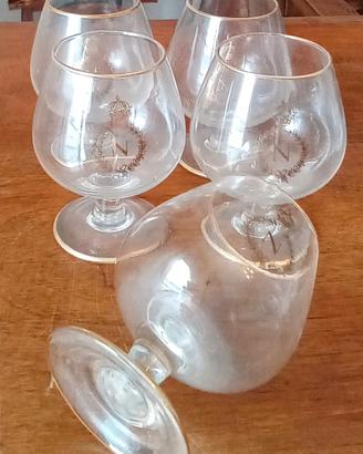 set 7 bicchieri in cristallo da cognac Napoleon
