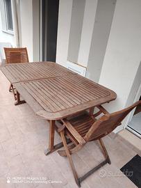 Set da giardino in legno