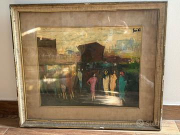 Quadro olio su tela Virgilio Guidi 50x60 cm