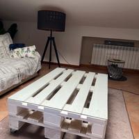 Tavolo salotto pallet bianco