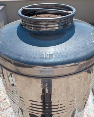 Contenitore olio acciaio inox 100 litri 