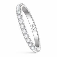 Anello Eternity Moissanite 2.0 mm Argento 925