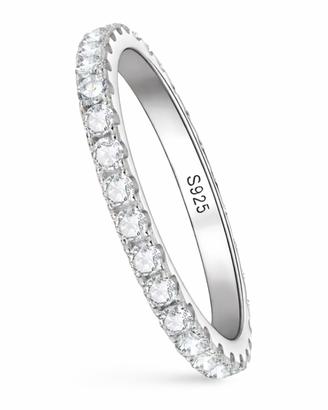 Anello Eternity Moissanite 2.0 mm Argento 925