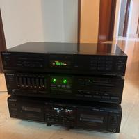 stereo cassette e amplificatore sony