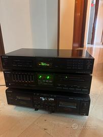 stereo cassette e amplificatore sony