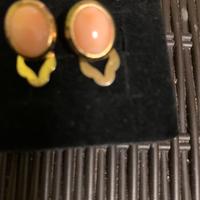 Orecchini in argento 900 placcati con corallo rosa