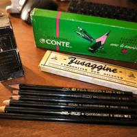 carboncini e matite Vintage con scatole  anni 70