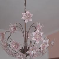 lampadario fiori murano 
