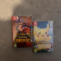 Pokemon let’s go pikachu + pokemon scarlatto