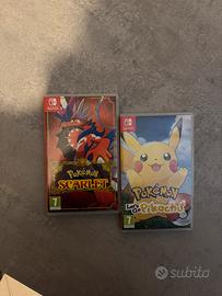 Pokemon let’s go pikachu + pokemon scarlatto