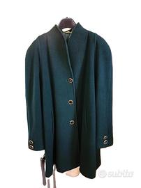 Cappotto donna 3/4 verde petrolio lana