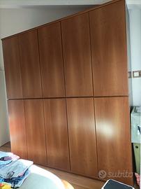 Armadio noce massello 5 ante