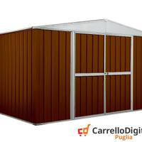 Box in lamiera di Acciaio 360x260cm legno scuro