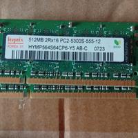 RAM 1gb ddr2 sodimm 2x512mb