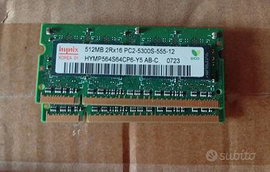 RAM 1gb ddr2 sodimm 2x512mb