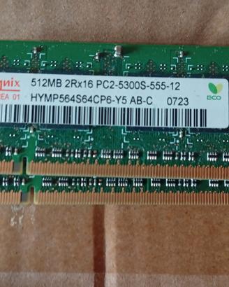 RAM 1gb ddr2 sodimm 2x512mb