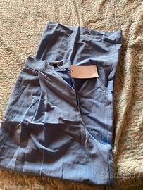 Pantalone zara nuovo tailleur gamba larga