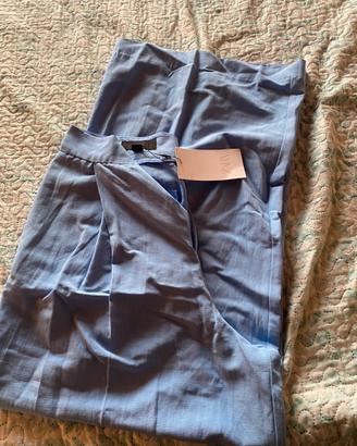 Pantalone zara nuovo tailleur gamba larga