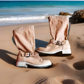 38 stivaletti in pelle primaverili scarpe donna