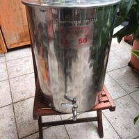 Contenitore acciaio inox 50 litri per alimenti