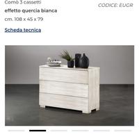 comò 3 cassetti
