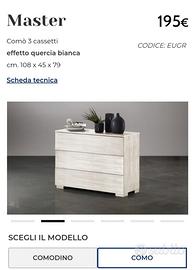 comò 3 cassetti