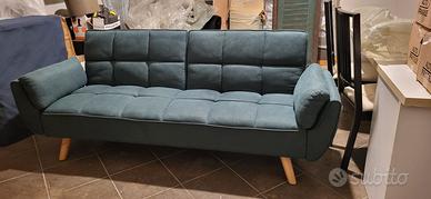 Divano letto verde scuro 