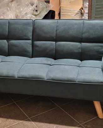 Divano letto verde scuro 