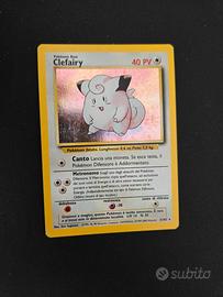 pokemon Clefairy set base holo