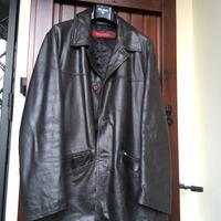 Giacca 3/4 in pelle nera + trapunta interna tg. 52