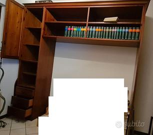Ponte letto matrimoniale armadio cassetti libreria