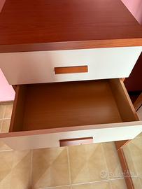 Set cassettiere e comodini in legno - 4 pezzi
