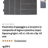 piastrelle wpc esterno incastro verde grigio