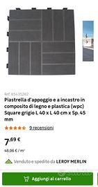 piastrelle wpc esterno incastro verde grigio