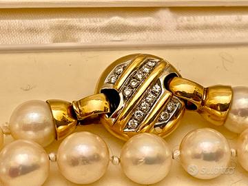 Collana Mikawa di grandi perle Akoya