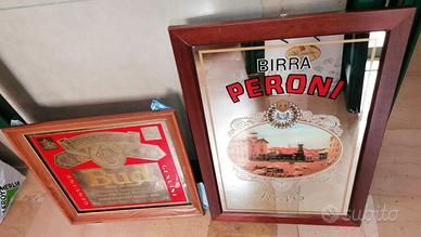 Specchio Birra Peroni e Bud Anni 70