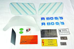 Adesivi BMW R 80 GS 1986 87 mod azzurro