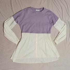 maglietta con torso e braccia a camicia