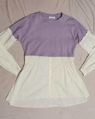 maglietta con torso e braccia a camicia