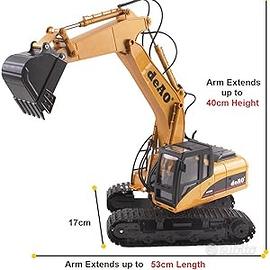 Escavatore radiocomandato con luci e suoni