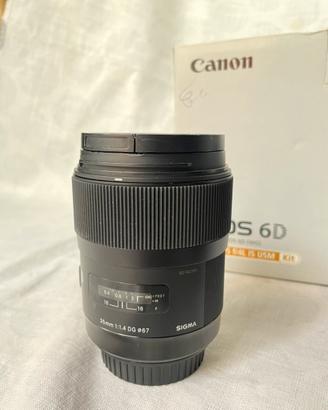 Sigma 35mm 1.4 art attacco canon