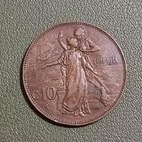 moneta 10 centesimi 1911 - regno d'italia 