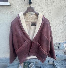 Giacca uomo vintage in pelke e montone