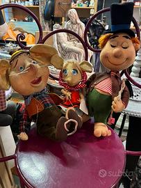 Tris pupazzi di panno Lenci