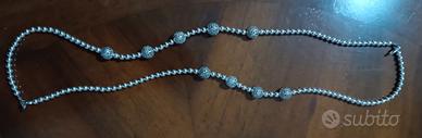 collana perle grigio 
