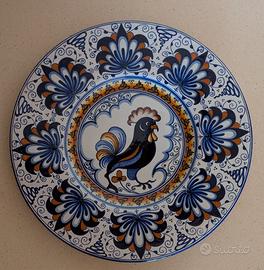 Piatto grande ceramica, bottega Gatti Faenza 