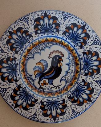 Piatto grande ceramica, bottega Gatti Faenza 