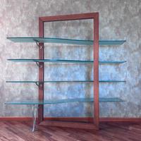 Libreria Cattelan Italia legno e vetro 